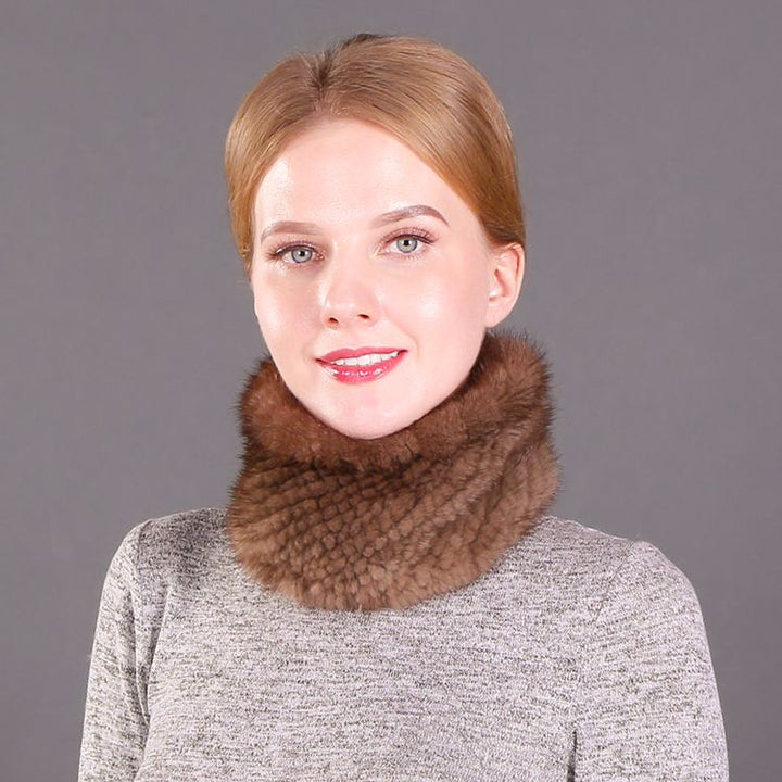 Minimalist Real Mink Fur Scarf for Women Luxurious Winter Fur Headband for Cold Weather