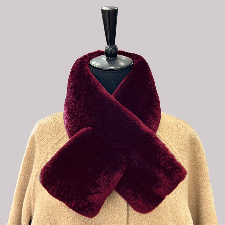 Soft Real Rabbit Fur Scarf for Women Warm Winter Collar Wrap