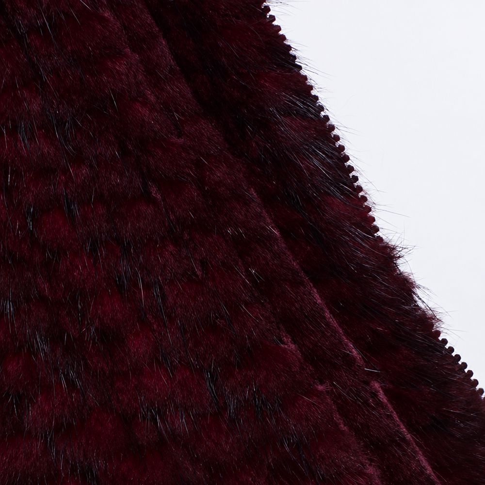 Genuine Mink Fur Zip Front Poncho with Hood Oversized Fur Cape Shawl Wrap
