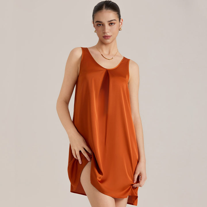 22 Momme Women's Relaxed-Fit Sleeveless V-Neck Silk Nightgown