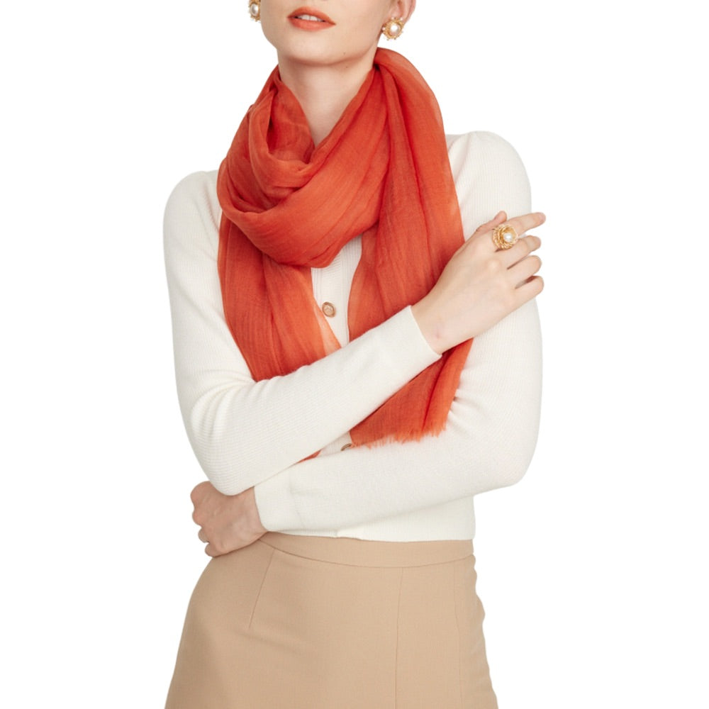 Featherweight Pure Cashmere Shawl Scarf for Women