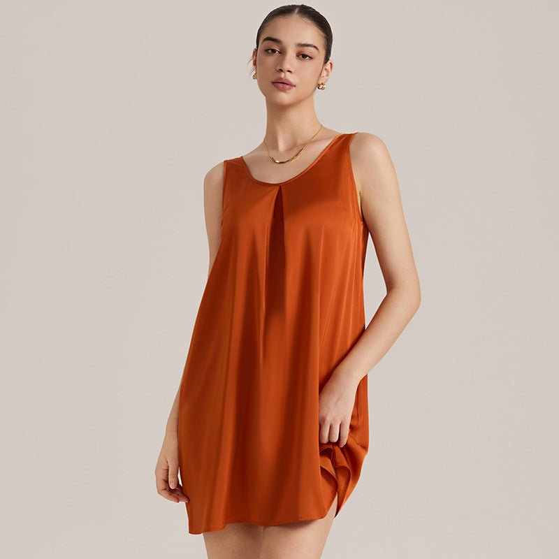 22 Momme Women's Relaxed-Fit Sleeveless V-Neck Silk Nightgown