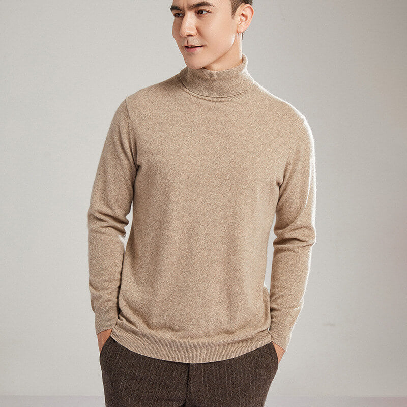 Men's Classic 100% Cashmere Turtleneck Sweater