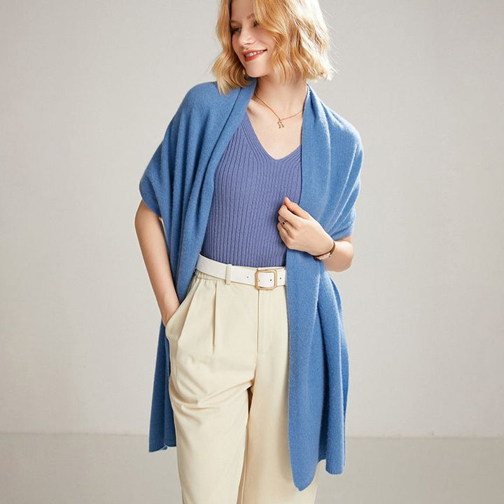 Thickened Solid Color 100% Cashmere Long Scarf