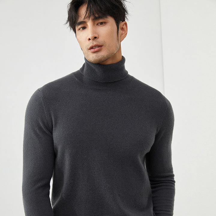 Men's Classic 100% Cashmere Turtleneck Sweater