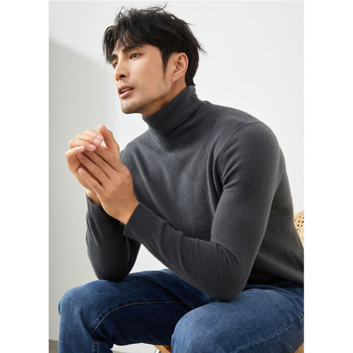 Men's Classic 100% Cashmere Turtleneck Sweater