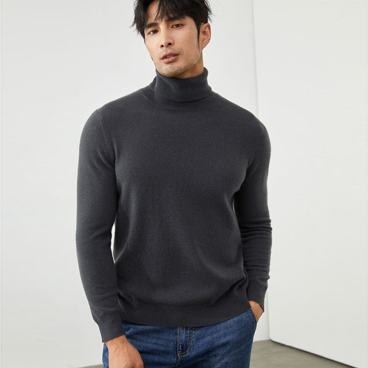 Men's Classic 100% Cashmere Turtleneck Sweater