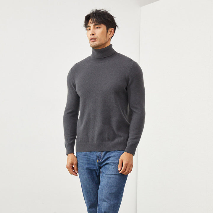 Men's Classic 100% Cashmere Turtleneck Sweater