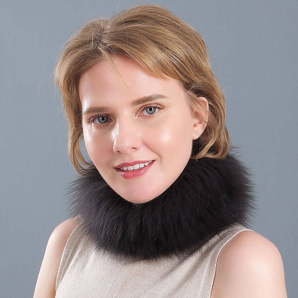 Genuine Fox Fur Scarf & Headband Luxurious 2-in-1 Winter Accessory