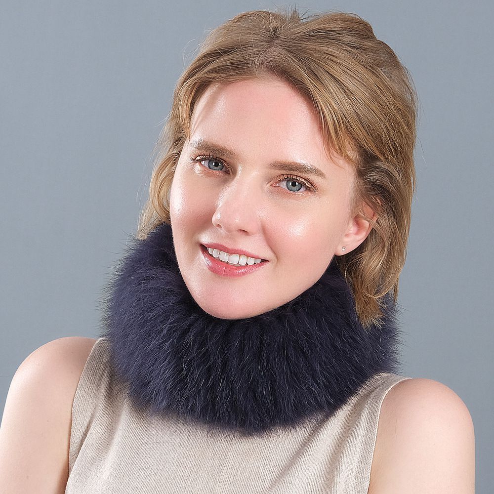 Genuine Fox Fur Scarf & Headband Luxurious 2-in-1 Winter Accessory