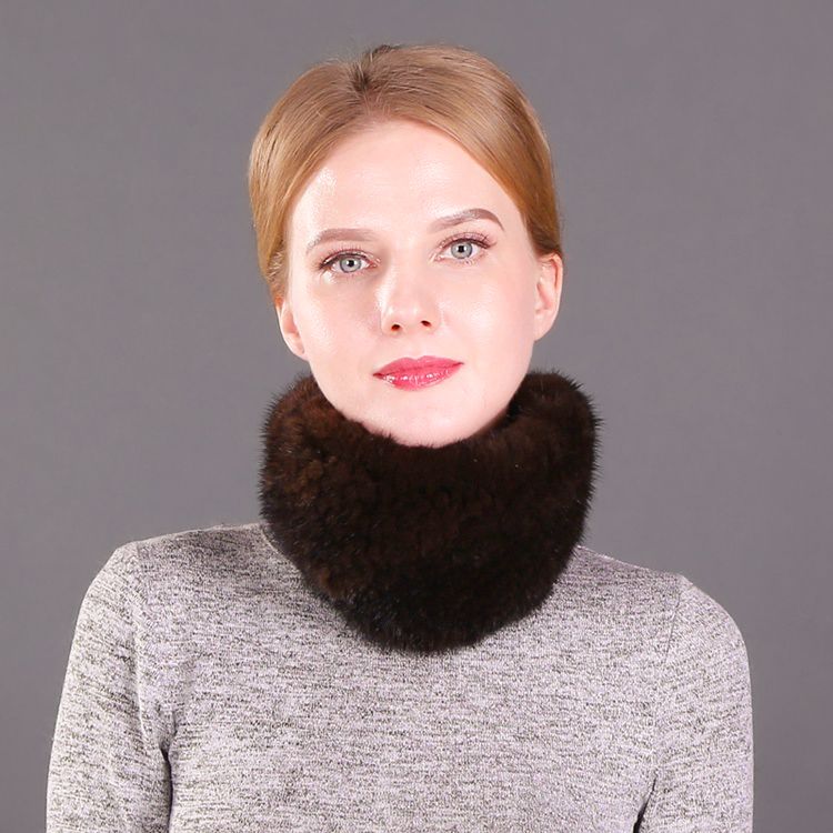 Minimalist Real Mink Fur Scarf for Women Luxurious Winter Fur Headband for Cold Weather