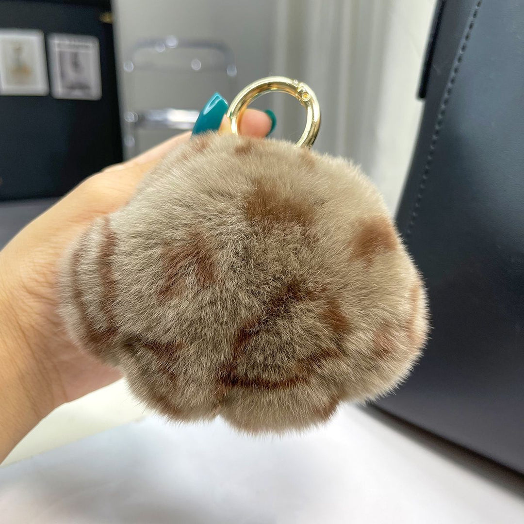 Luxury Real Rex Rabbit Fur Cat Paw Keychain Ultra-Plush Kitten Toe Beans Bag Charm Premium Car Key Ring Accessory
