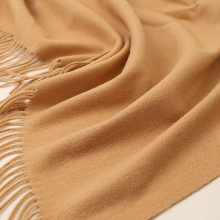 Oversized Soft Fringed 100% Cashmere Shawl Blanket Wrap for Travel