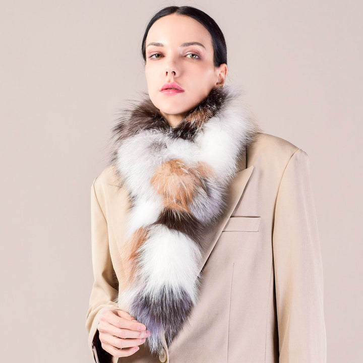 Genuine Fox Fur Scarf Luxe Fluffy Winter Neck Wrap