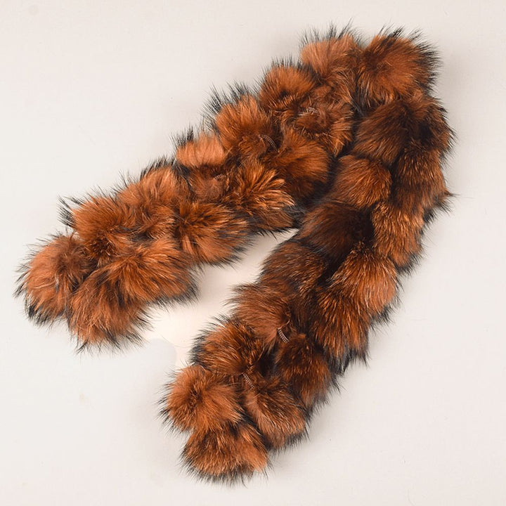 Fluffy Genuine Fox Fur Scarf Women Fashion Winter Warm Neck Wrap