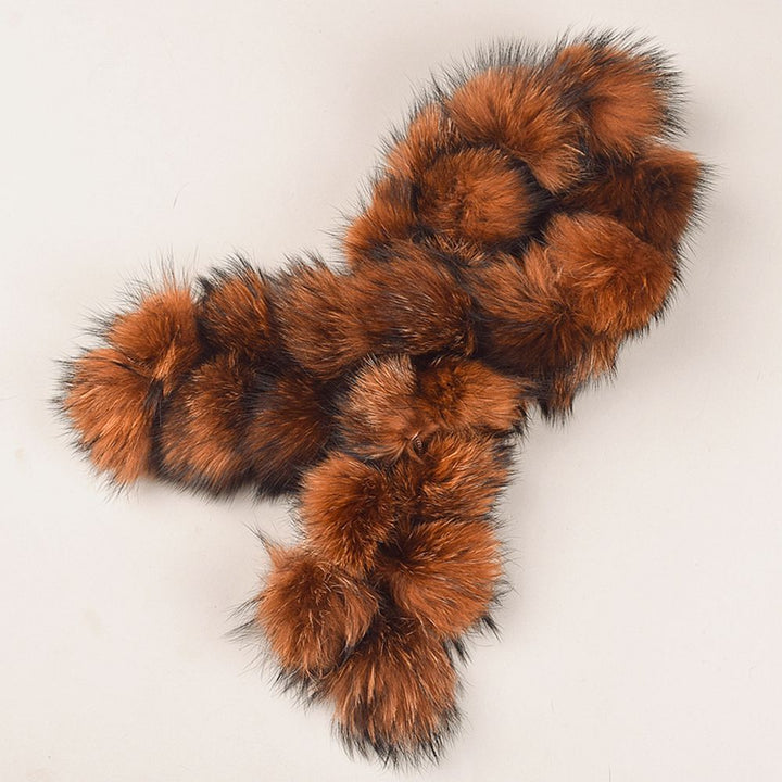 Fluffy Genuine Fox Fur Scarf Women Fashion Winter Warm Neck Wrap