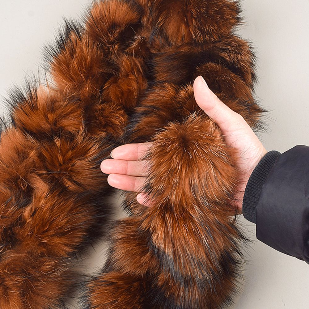 Fluffy Genuine Fox Fur Scarf Women Fashion Winter Warm Neck Wrap