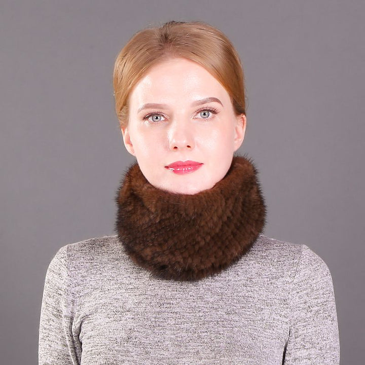 Minimalist Real Mink Fur Scarf for Women Luxurious Winter Fur Headband for Cold Weather