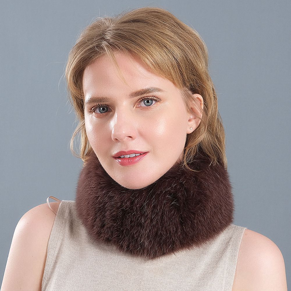 Genuine Fox Fur Scarf & Headband Luxurious 2-in-1 Winter Accessory