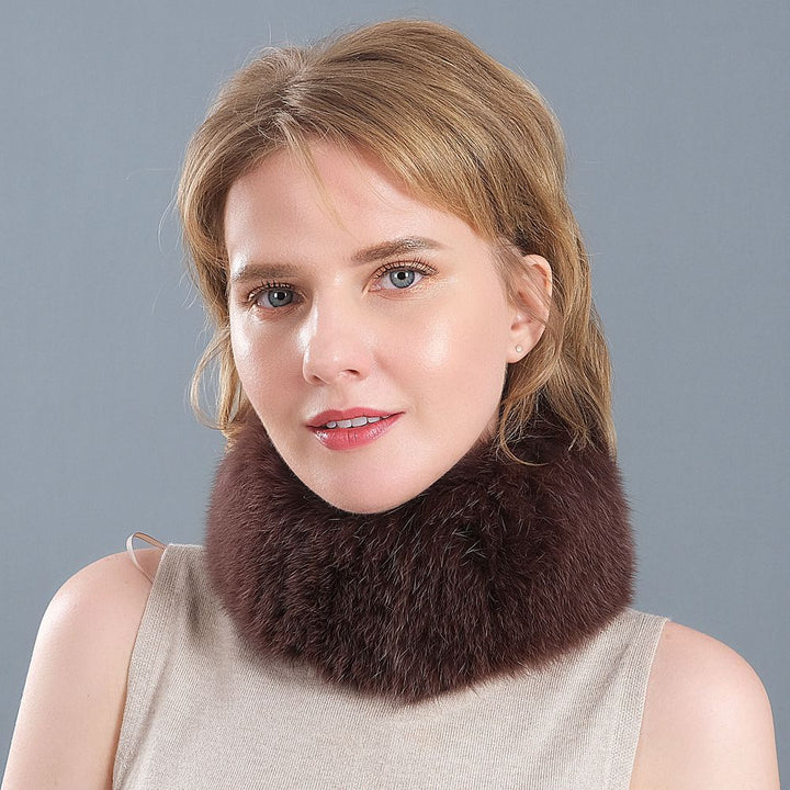 Genuine Fox Fur Scarf & Headband Luxurious 2-in-1 Winter Accessory