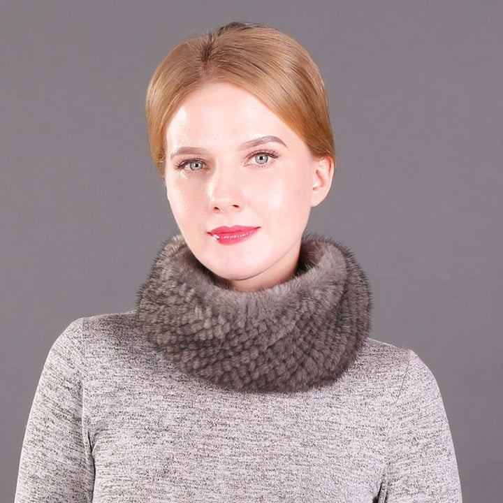 Minimalist Real Mink Fur Scarf for Women Luxurious Winter Fur Headband for Cold Weather