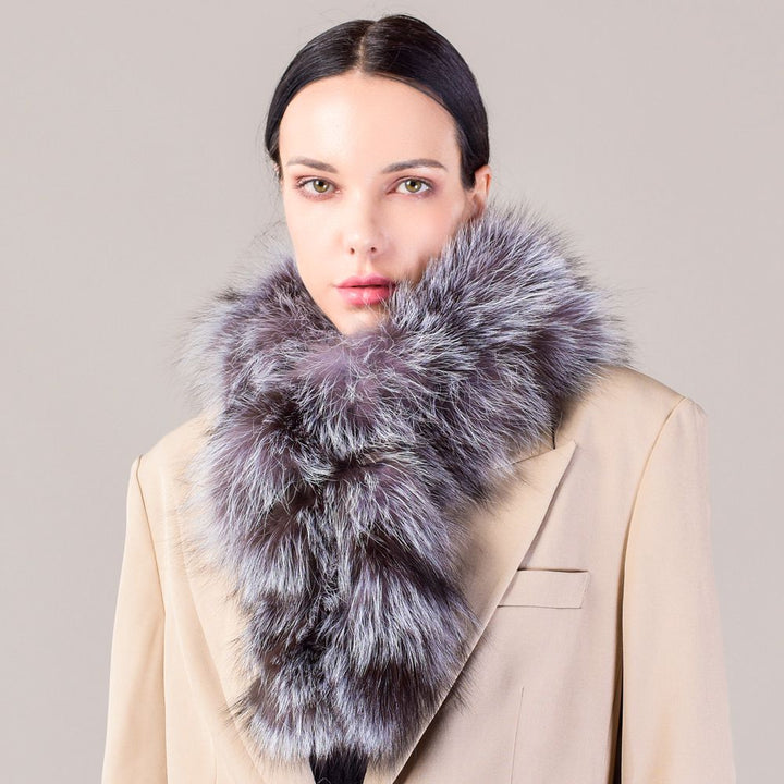 Genuine Fox Fur Scarf Luxe Fluffy Winter Neck Wrap