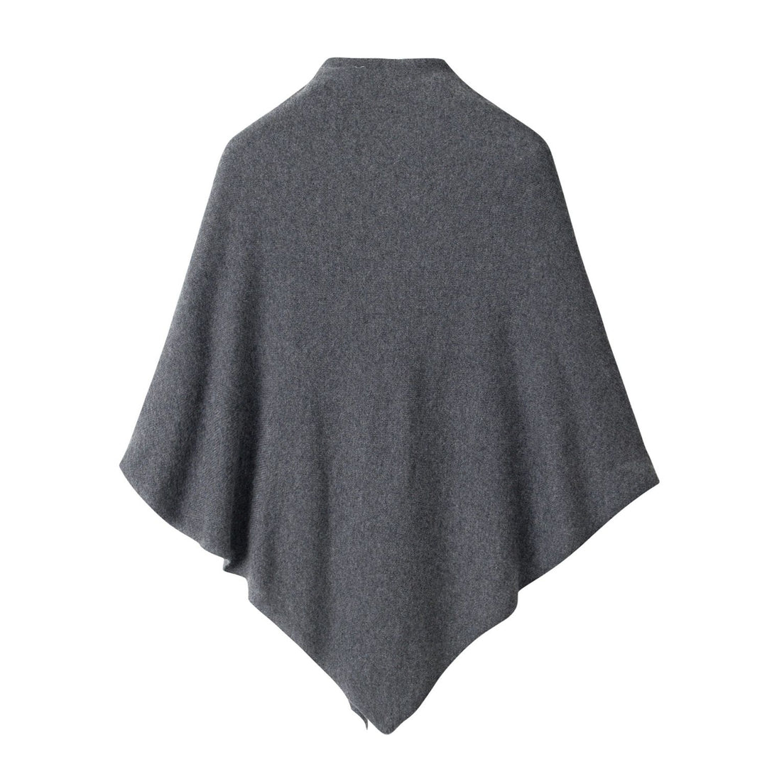 100% Pure Cashmere Shawl Wrap for Women Soft Lightweight Knit Cape Poncho with Front Tie Elegant Warm Shoulder Wrap for Fall Winter