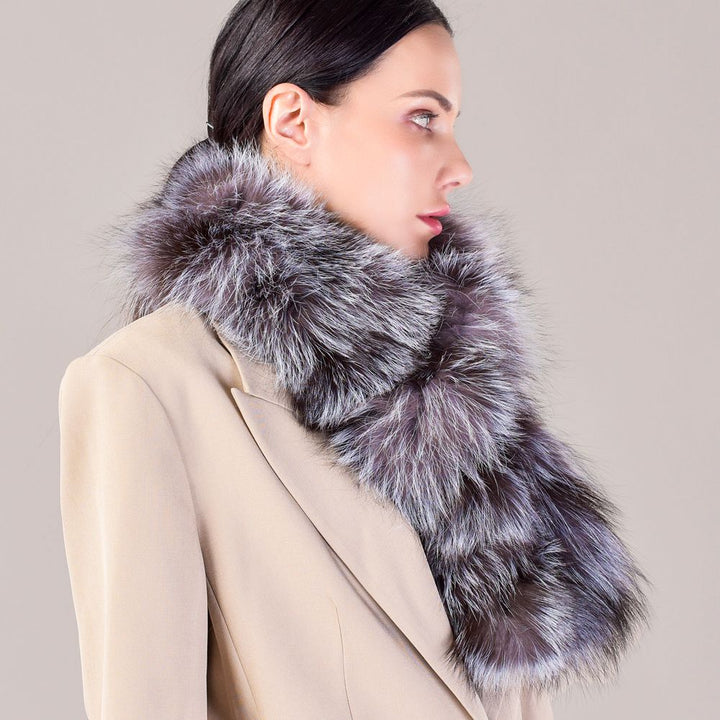 Genuine Fox Fur Scarf Luxe Fluffy Winter Neck Wrap