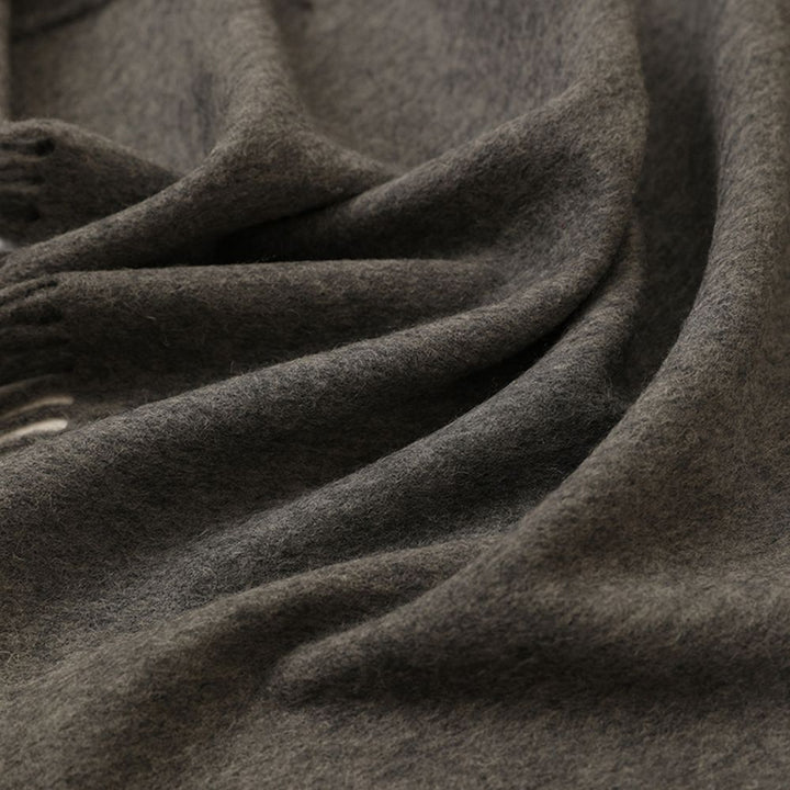 Oversized Soft Fringed 100% Cashmere Shawl Blanket Wrap for Travel