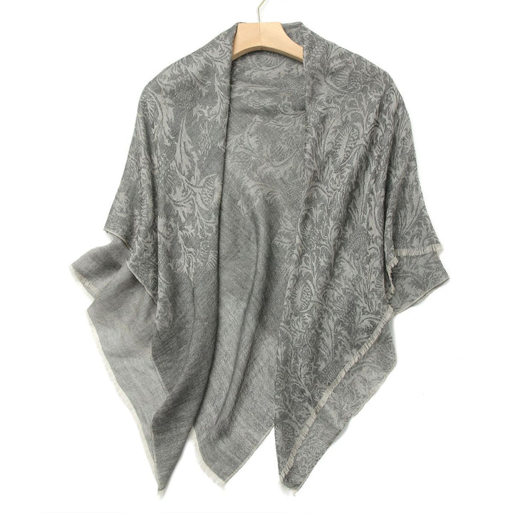 Women Summer Elgant Jacquard Lightweight Cashmere Square Shawl