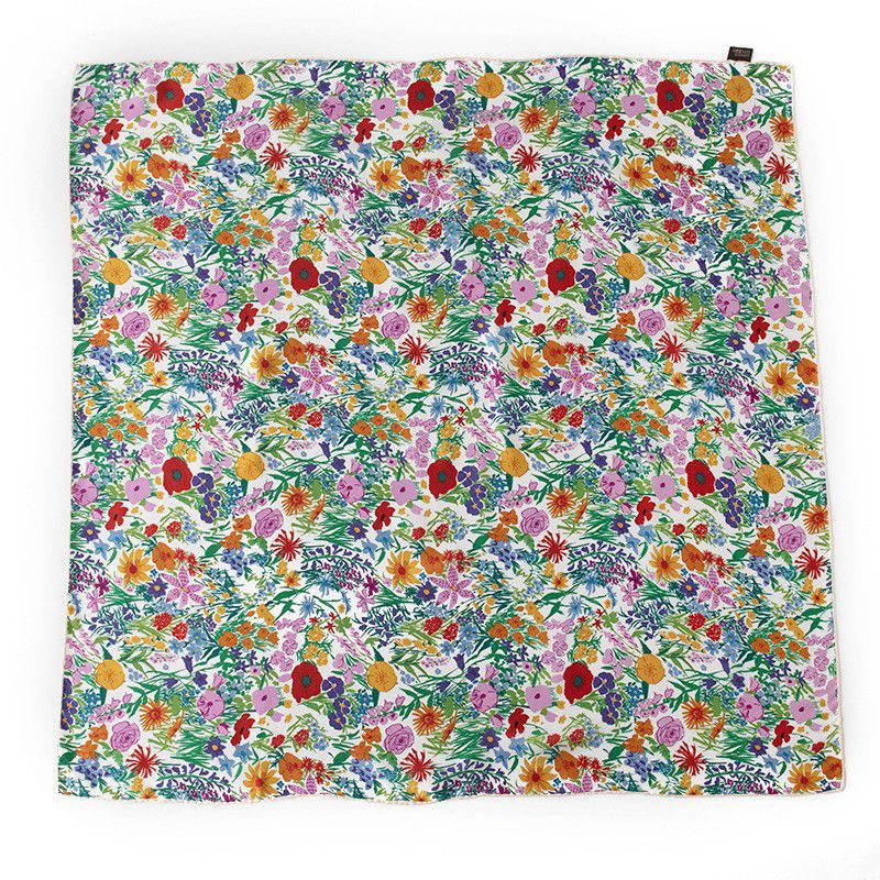 35" x 35" Floral Printed Large Silk Sqaure Scarf Women's Mulberry Silk Head Wrap