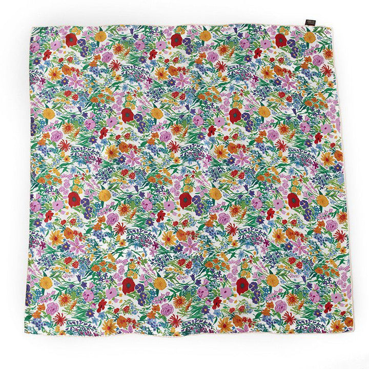 35" x 35" Floral Printed Large Silk Sqaure Scarf Women's Mulberry Silk Head Wrap