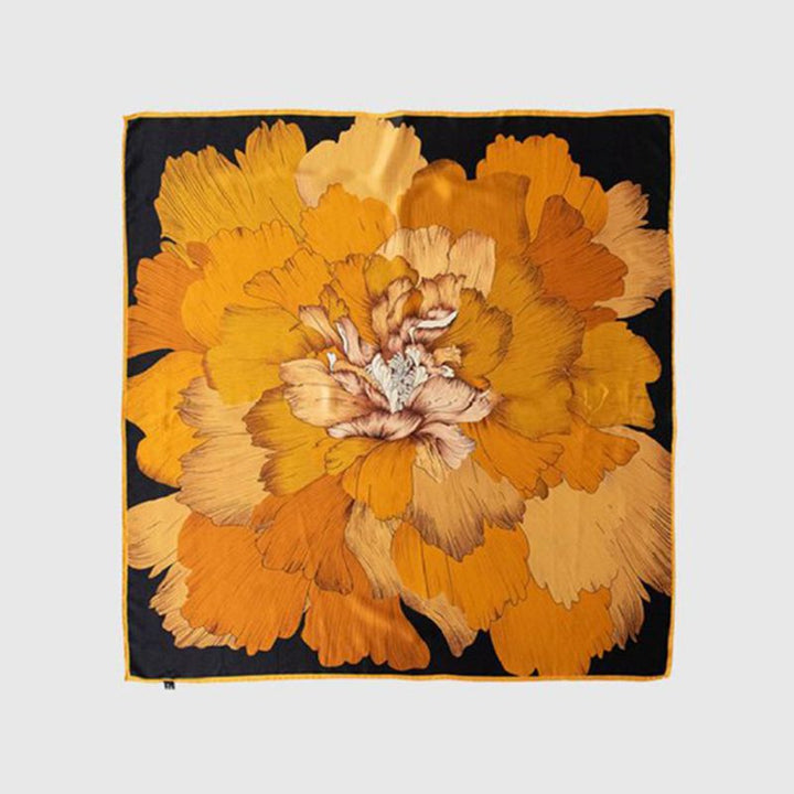 41" x 41" Classic Bloom Floral Paisley Butterfly Vintage Printed 100% Mulberry Silk Charmeuse Square Scarf