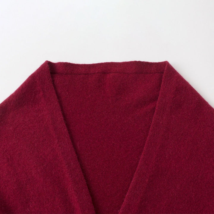 100% Pure Cashmere Shawl Wrap for Women Soft Lightweight Knit Cape Poncho with Front Tie Elegant Warm Shoulder Wrap for Fall Winter