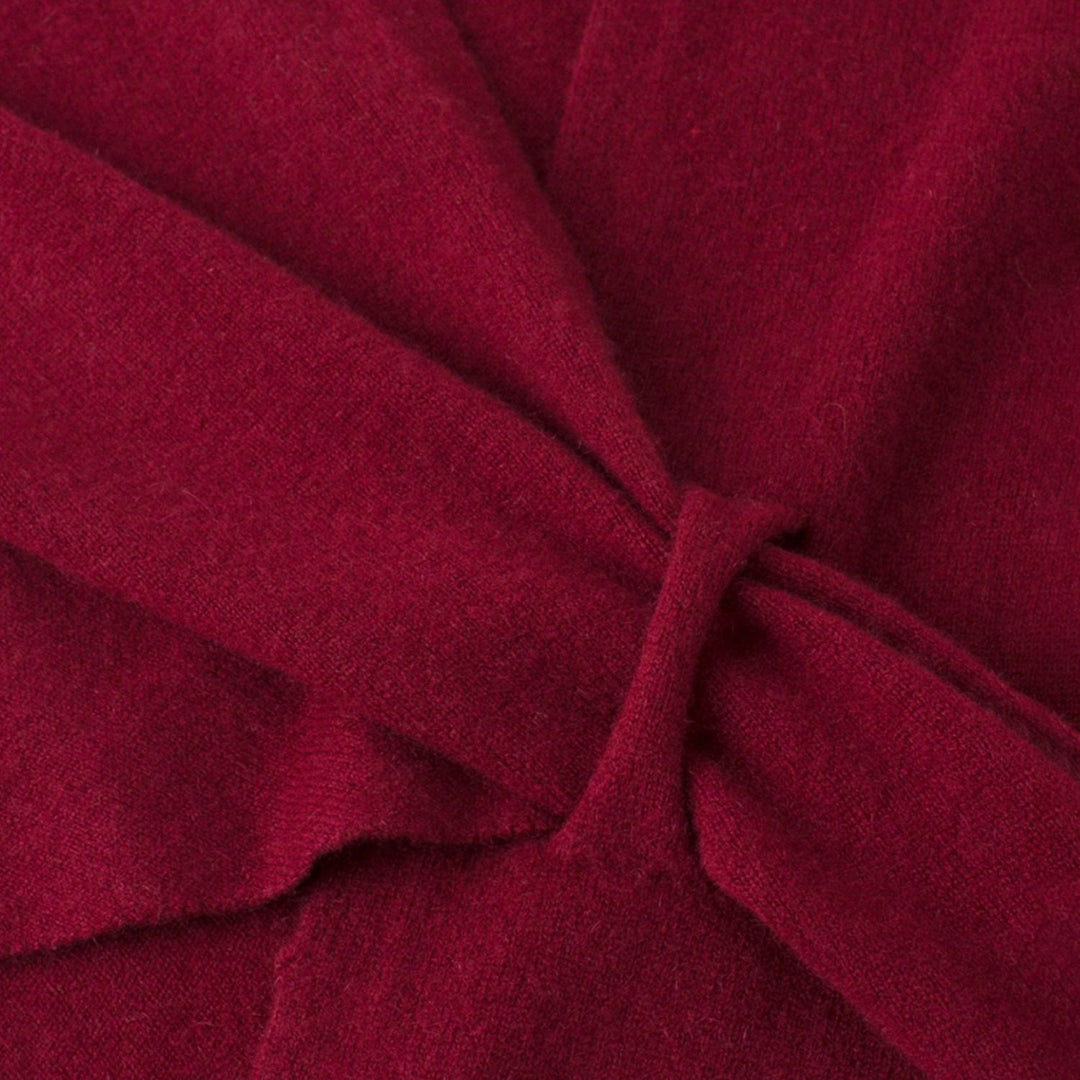 100% Pure Cashmere Shawl Wrap for Women Soft Lightweight Knit Cape Poncho with Front Tie Elegant Warm Shoulder Wrap for Fall Winter