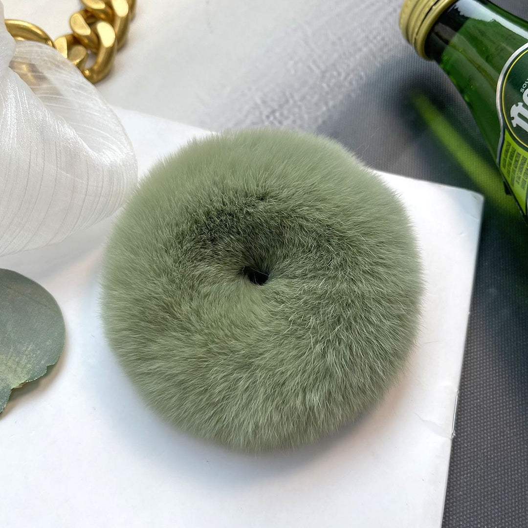 Soft Fluffy Rabbit Fur Scrunchies