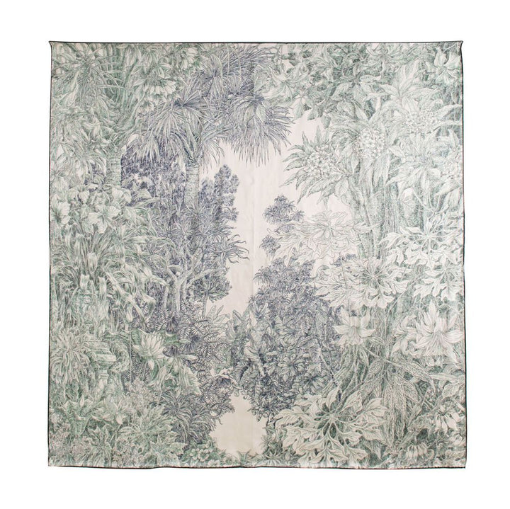 41" x 41" Classic Bloom Floral Paisley Butterfly Vintage Printed 100% Mulberry Silk Charmeuse Square Scarf