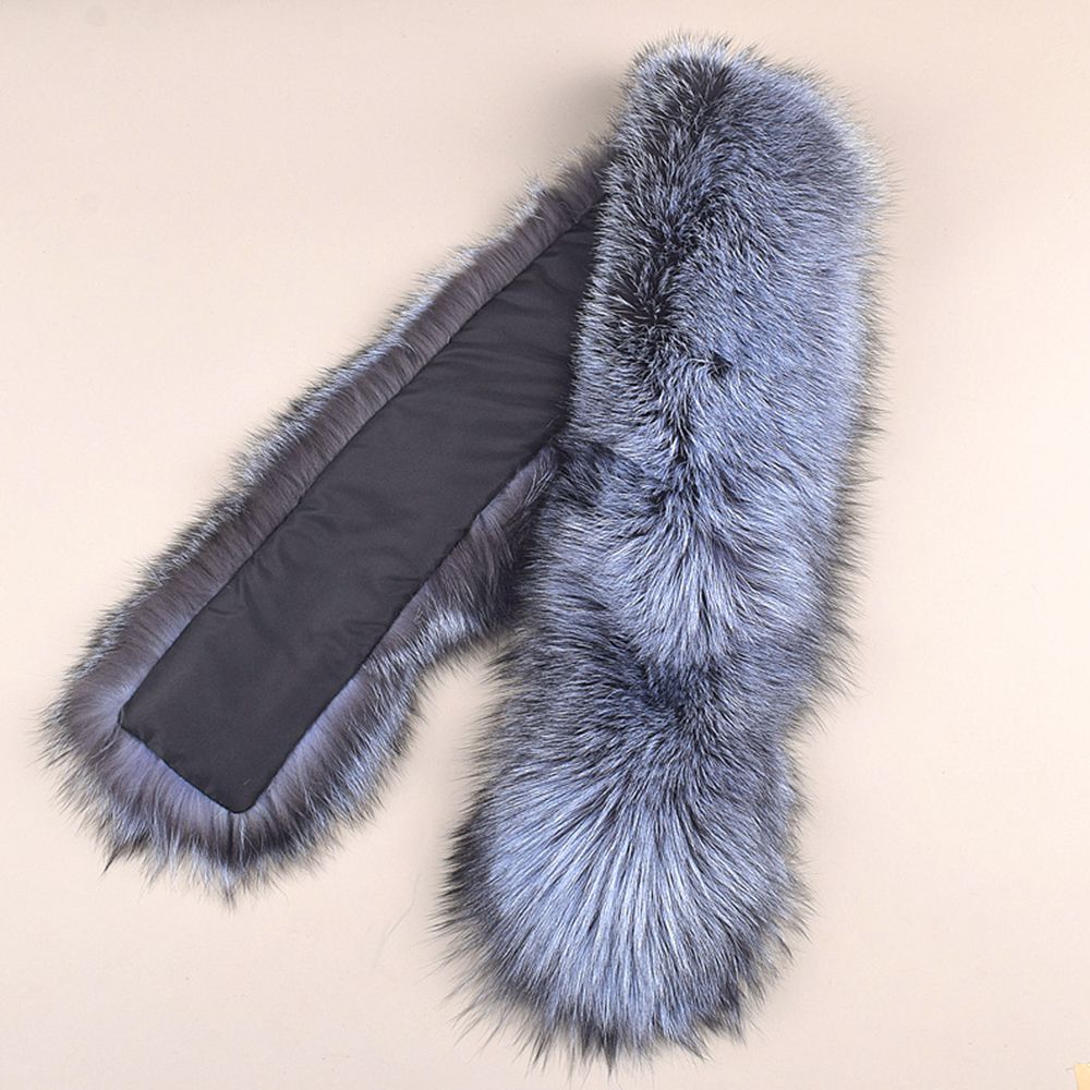 Women's Large Size Real Fox Fur Scarf Winter Luxury Warm Fur Collar