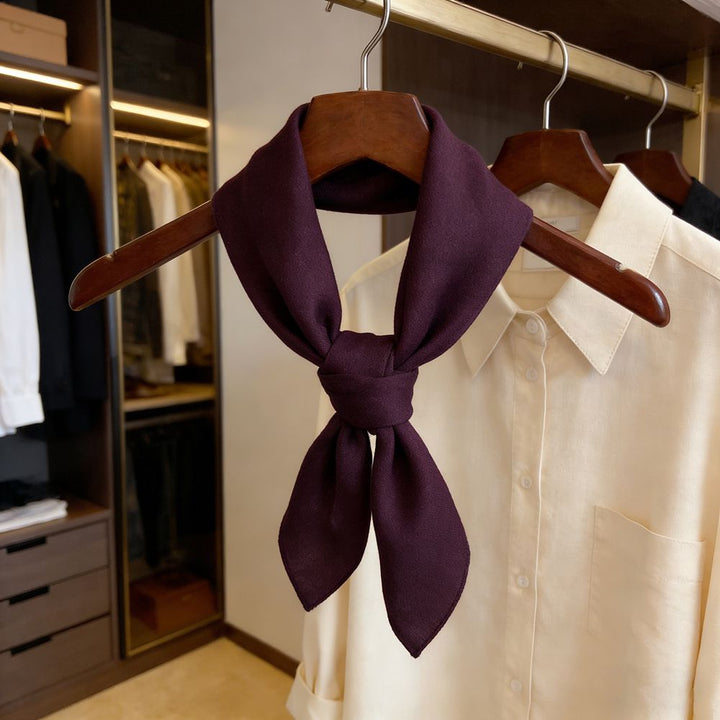 12"-35" Classic Solid Color 100% Mulberry Silk Square Scarves