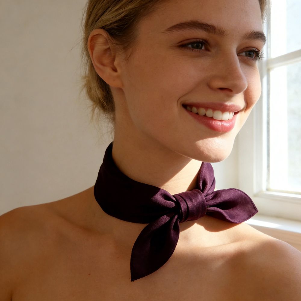 12"-35" Classic Solid Color 100% Mulberry Silk Square Scarves