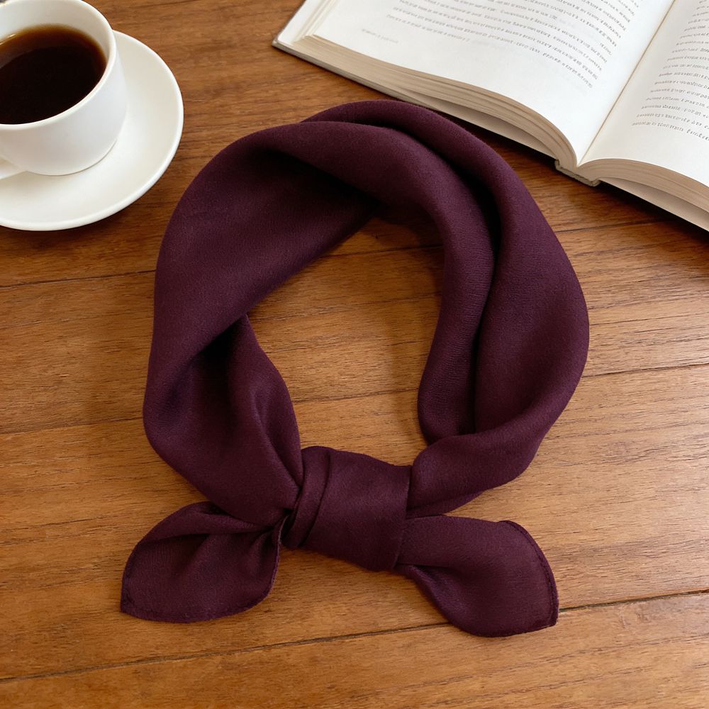 12"-35" Classic Solid Color 100% Mulberry Silk Square Scarves