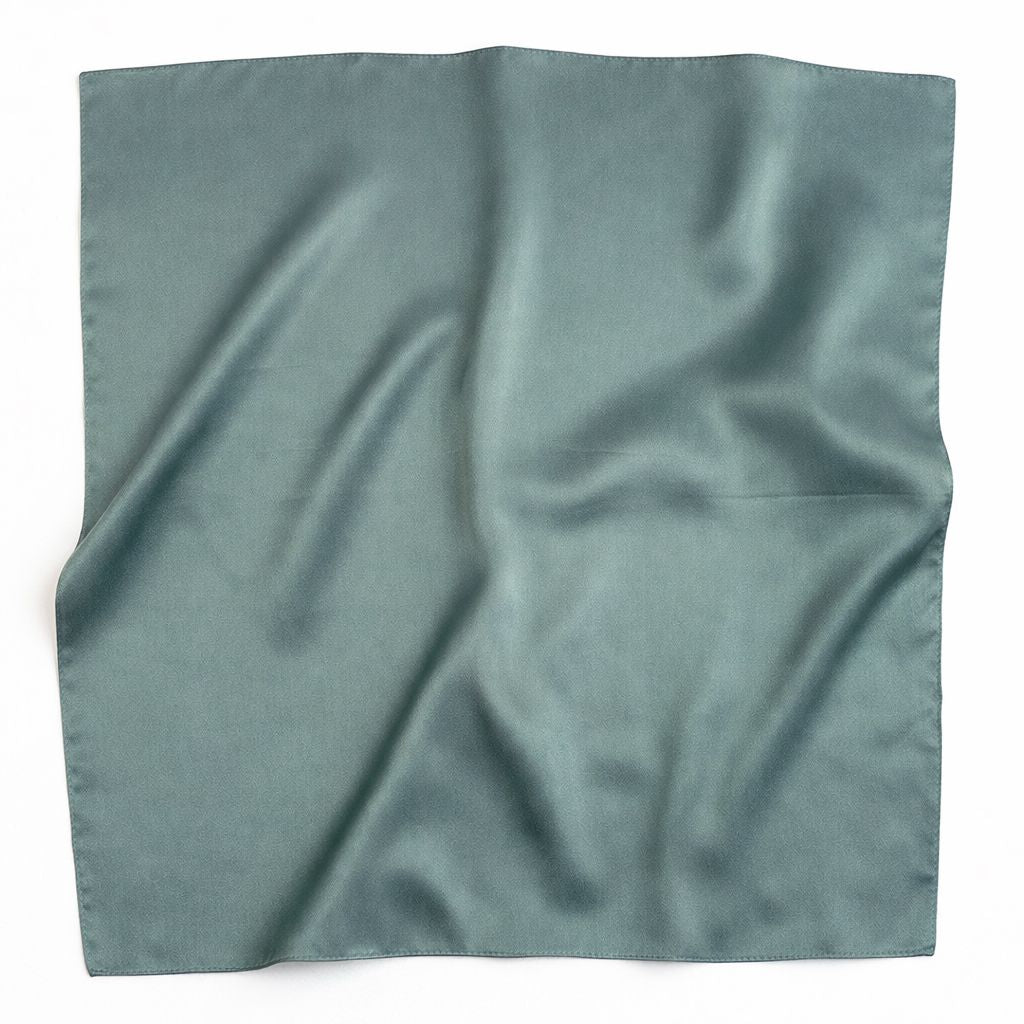 12"-35" Classic Solid Color 100% Mulberry Silk Square Scarves