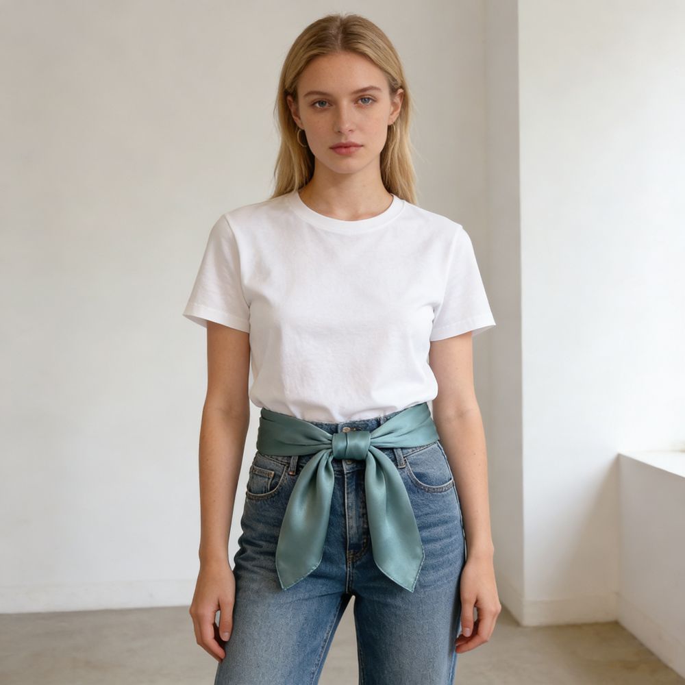 12"-35" Classic Solid Color 100% Mulberry Silk Square Scarves