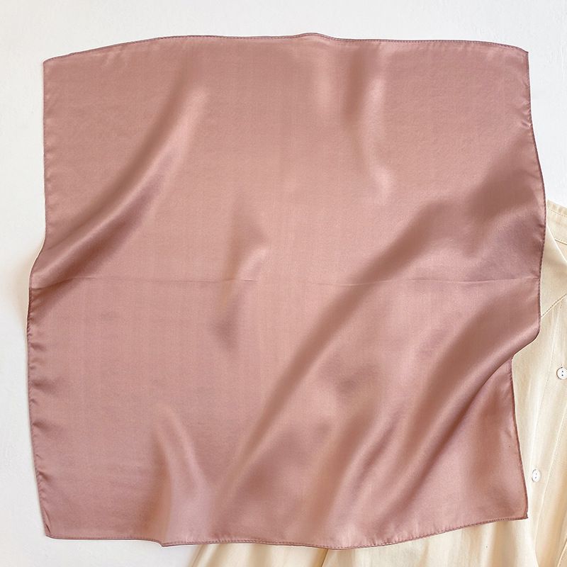 12"-35" Classic Solid Color 100% Mulberry Silk Square Scarves