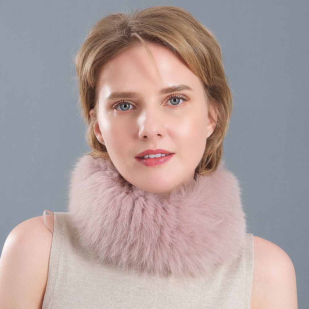 Genuine Fox Fur Scarf & Headband Luxurious 2-in-1 Winter Accessory