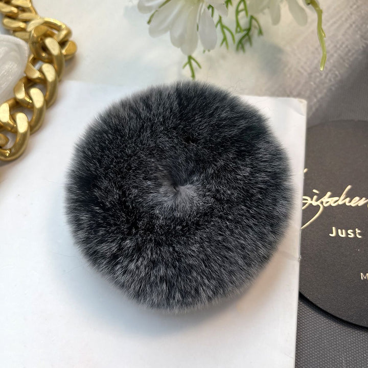Soft Fluffy Rabbit Fur Scrunchies