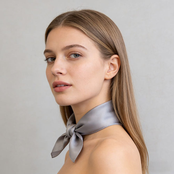 12"-35" Classic Solid Color 100% Mulberry Silk Square Scarves