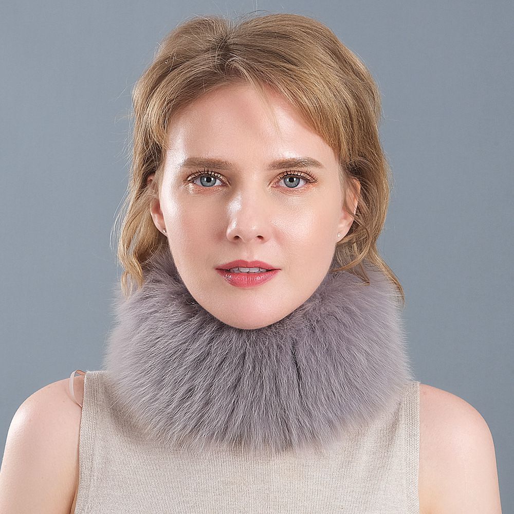 Genuine Fox Fur Scarf & Headband Luxurious 2-in-1 Winter Accessory