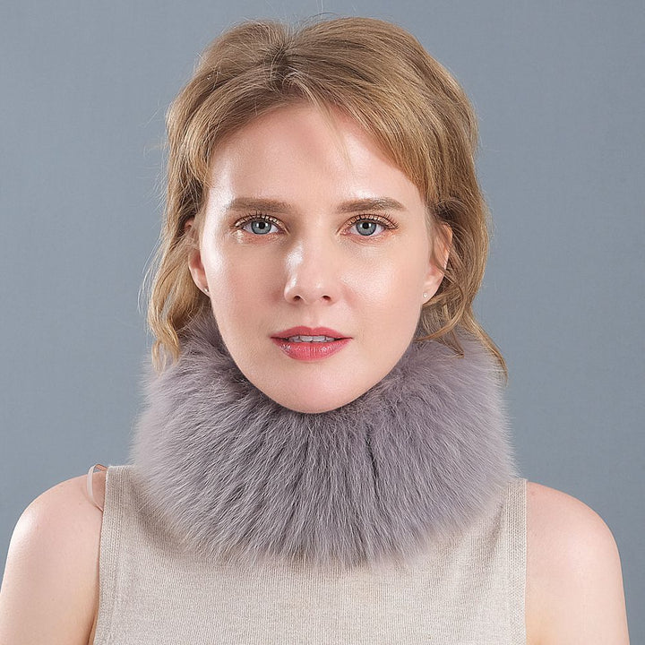 Genuine Fox Fur Scarf & Headband Luxurious 2-in-1 Winter Accessory