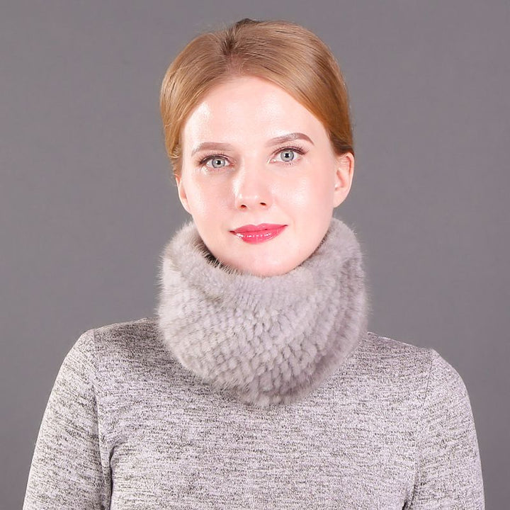 Minimalist Real Mink Fur Scarf for Women Luxurious Winter Fur Headband for Cold Weather